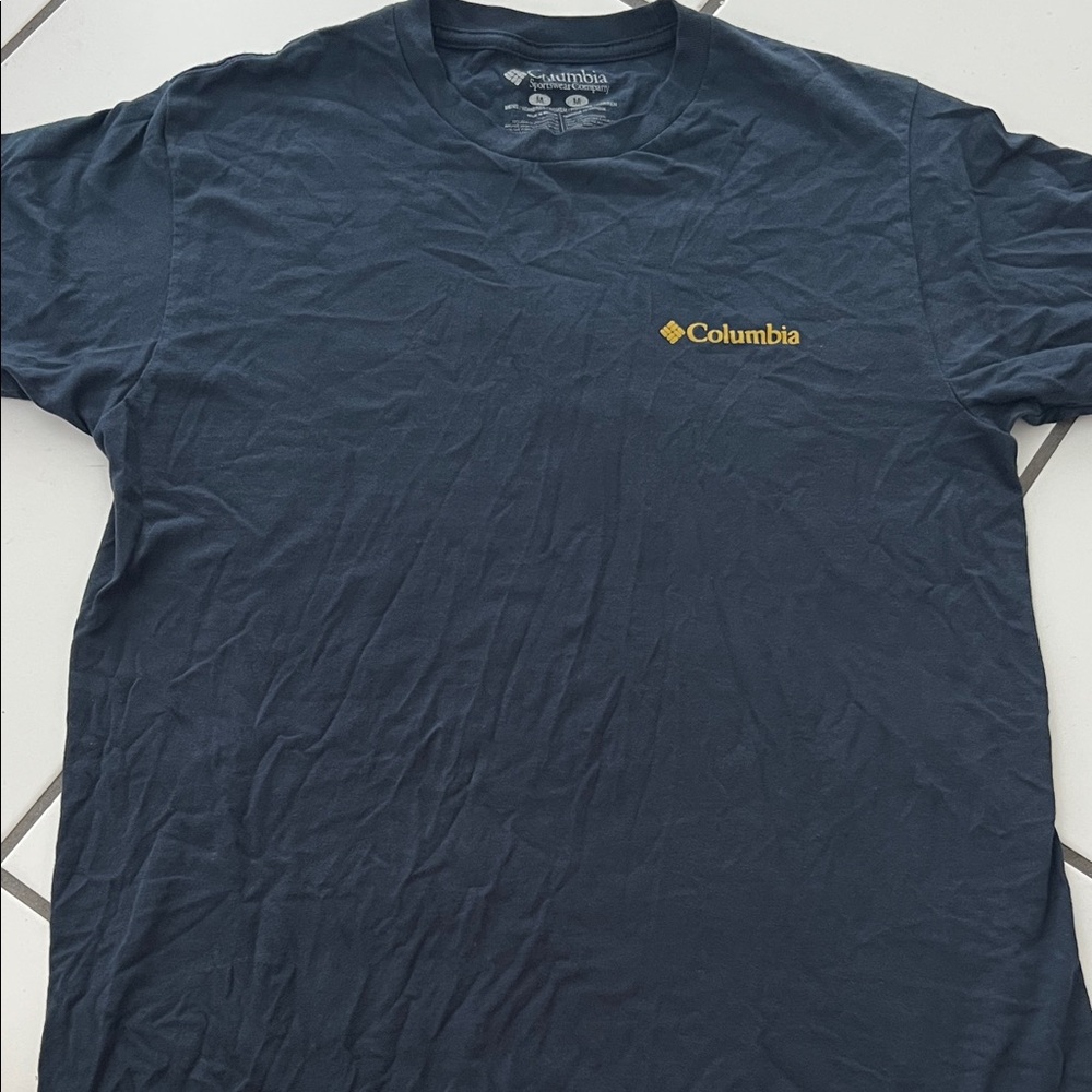 Columbia Men’s Dark Blue Short-Sleeve Tee with Gold Logo